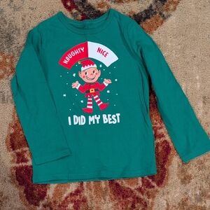 The Children's Place Green Long Sleeve Elf Tee